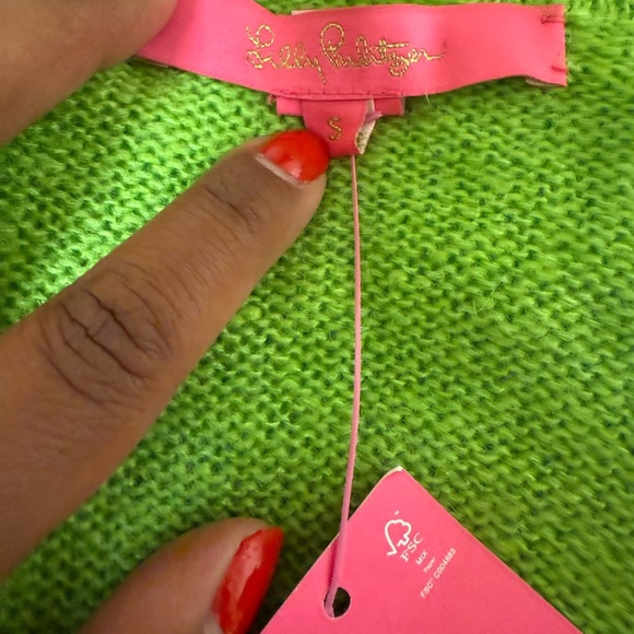 Lilly Pulitzer Angeli Tank and Sweater Set Citrus Fresh Green Color Cozy  Small - Picture 9 of 16
